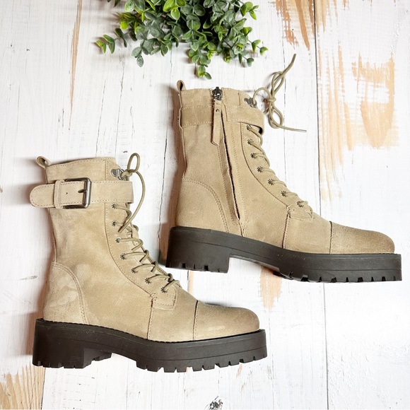 Sam Edelman Junip Brown Combat Lace Up Ankle Boots size US 5 NWOB - Picture 2 of 11